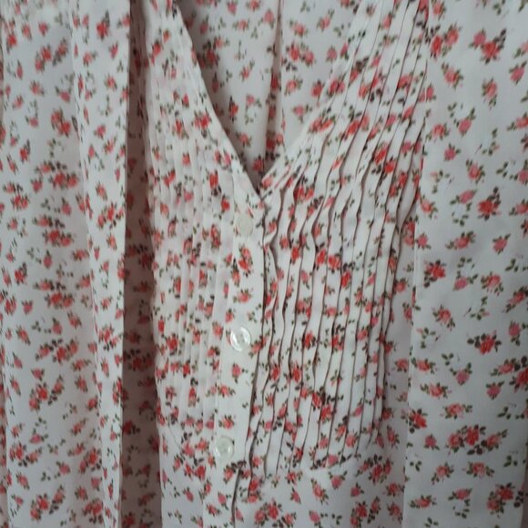 Guess tie-neck rosebud-print blouse - Picture 6 of 10